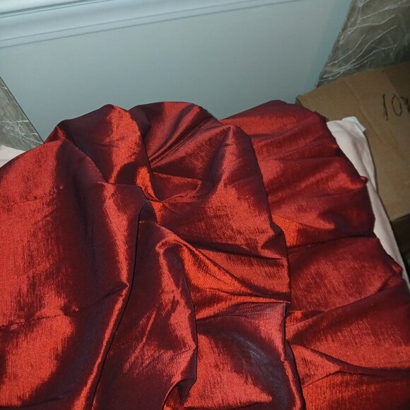 Burgundy Prom/Graduation Dress – Size 3/4, One Shoulder, Short & Puffy - Picture 2 of 4